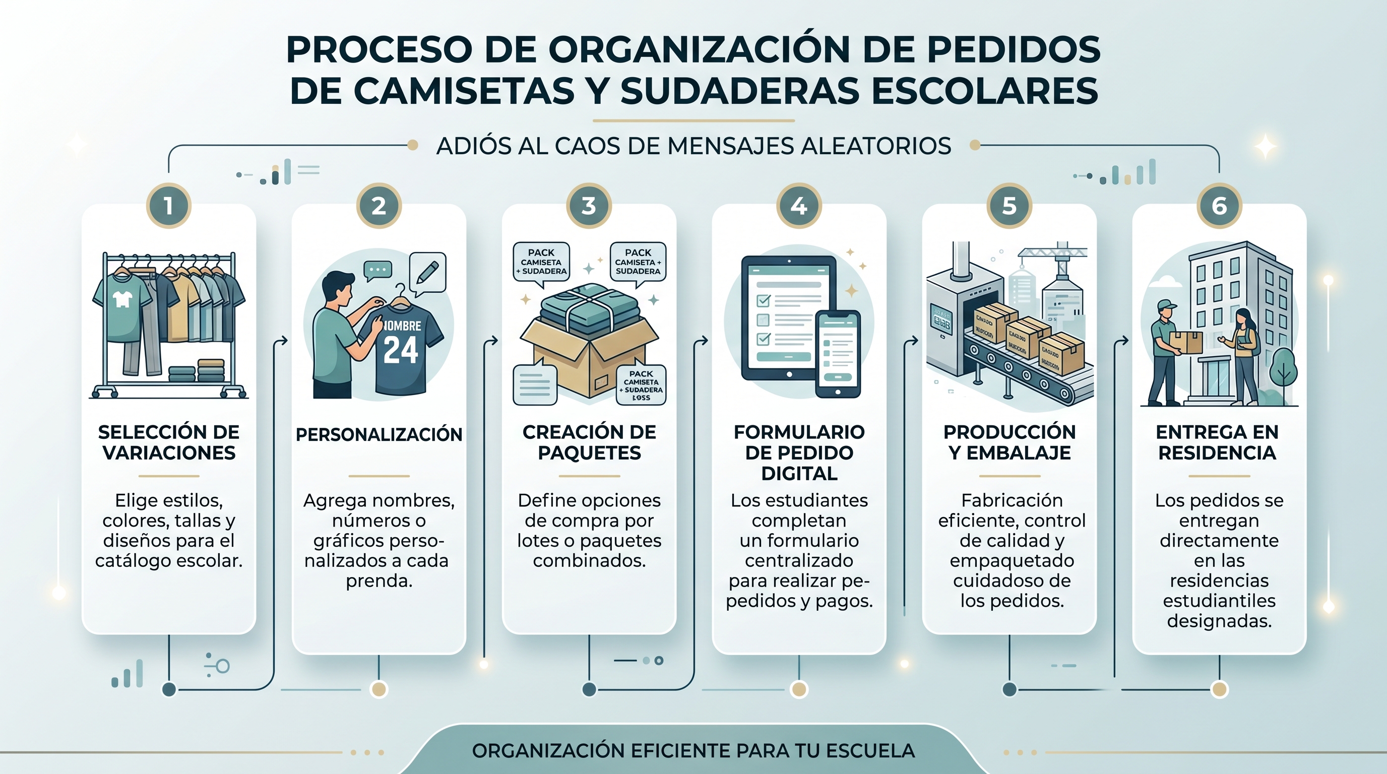 Proceso de Compra de Sudaderas Personalizadas Escolares